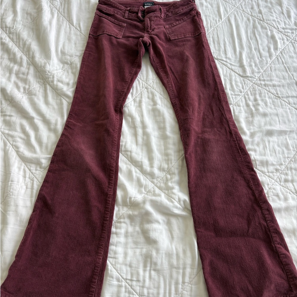 Burgundy Flare Pants